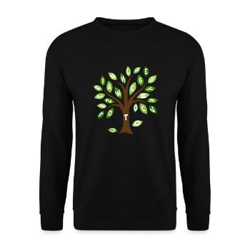Alphabet leaf tree - Unisex Sweatshirt - black - Front - Alina (178cm) & Michal (187cm)