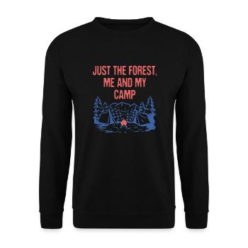 Just the Forest et Me Introvert Camping - Sweat-shirt Unisexe - noir - Devant - Alina (178cm) & Michal (187cm)