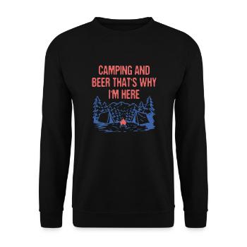 Camping et bière Camper Drinking Camp Alcoolique - Sweat-shirt Unisexe - noir - Devant - Alina (178cm) & Michal (187cm)