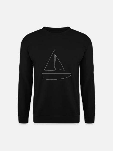 Sailing, Sailboat, - Unisex Sweatshirt - black