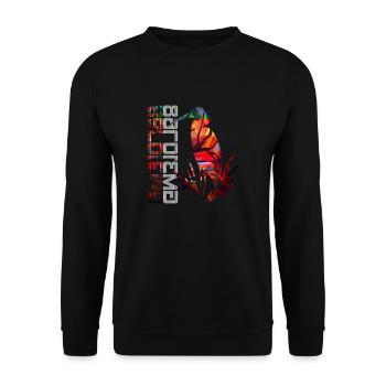 GM310768 Heron3 - Unisex Pullover - Schwarz - Vorne - Alina (178cm) & Michal (187cm)