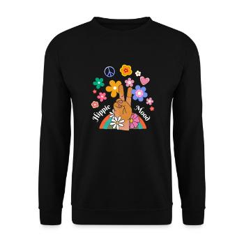Hippie mood - Sweat-shirt Unisexe - noir - Devant - Alina (178cm) & Michal (187cm)