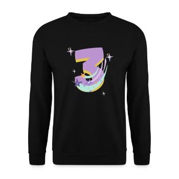 3rd birthday (3 year gift) - Unisex Sweatshirt - black - Front - Alina (178cm) & Michal (187cm)