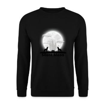 Silent Moon - Unisex Sweatshirt - black - Front - Alina (178cm) & Michal (187cm)
