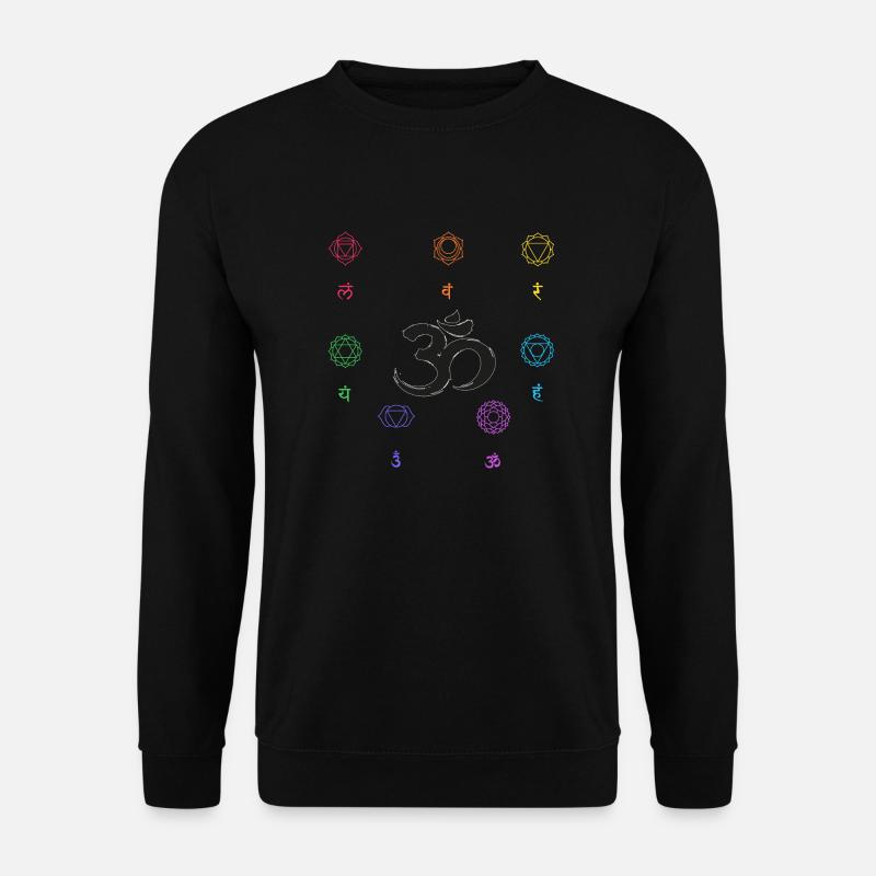 chakra om - Unisex Pullover - Schwarz