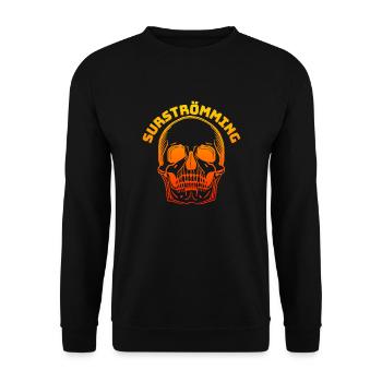 Surströmming skull - Unisex Sweatshirt - black - Front - Alina (178cm) & Michal (187cm)