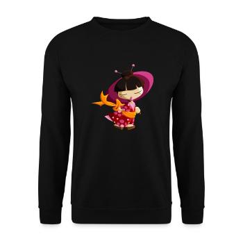 japonaise - Sweat-shirt Unisexe - noir - Devant - Alina (178cm) & Michal (187cm)