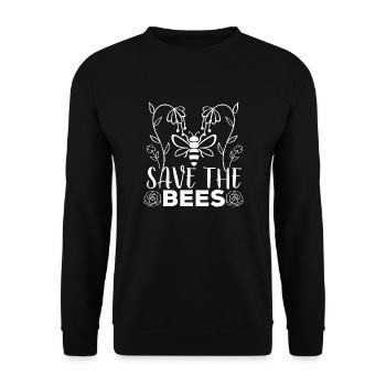 Rettet die Bienen, Save the Bees, Bienenzüchter - Unisex Pullover - Schwarz - Vorne - Alina (178cm) & Michal (187cm)