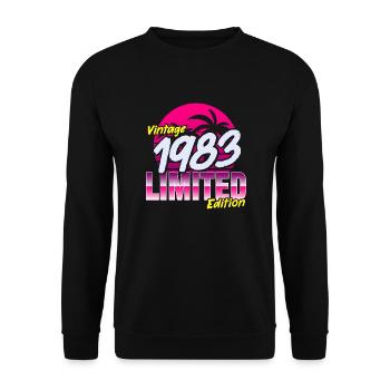 Anniversaire 1983 40e anniversaire Hommes et femmes - Sweat-shirt Unisexe - noir - Devant - Alina (178cm) & Michal (187cm)