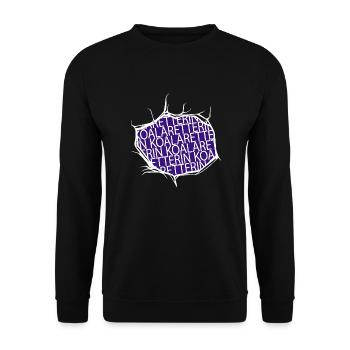 geschenkidee koala cartoon australisch dobermann - Unisex Pullover - Schwarz - Vorne - Alina (178cm) & Michal (187cm)