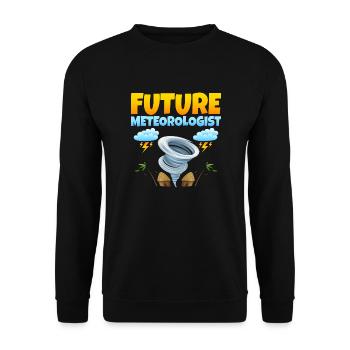 Future Meteorologist Meteorology Weather - Unisex Sweatshirt - black - Front - Alina (178cm) & Michal (187cm)