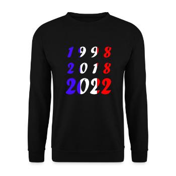 Nationalmannschaft Frankreich Fußball Weltmeister - Unisex Pullover - Schwarz - Vorne - Alina (178cm) & Michal (187cm)