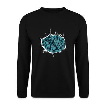 fun statement boxer christmas birthday love - Unisex Sweatshirt - black - Front - Alina (178cm) & Michal (187cm)