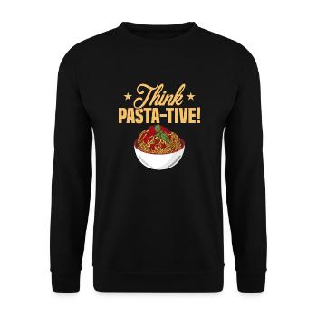 Pensez pâtes! Pasta Lover Italian Food - Sweat-shirt Unisexe - noir - Devant - Alina (178cm) & Michal (187cm)