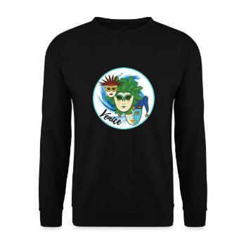 Venise, Italie - Sweat-shirt Unisexe - noir - Devant - Alina (178cm) & Michal (187cm)