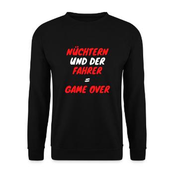 Nüchtern und Fahrer - Unisex Pullover - Schwarz - Vorne - Alina (178cm) & Michal (187cm)