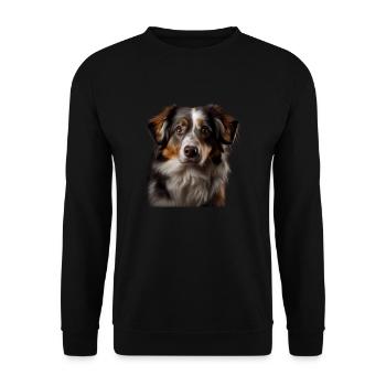 Sweet Australian Shepherd Gift for - Unisex Sweatshirt - black - Front - Alina (178cm) & Michal (187cm)