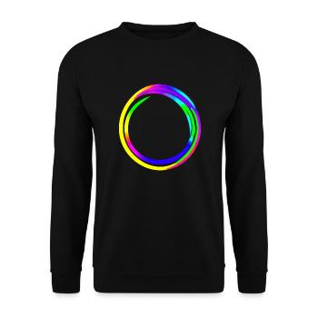 Rainbow dégradé coloré cool rétro tendance Art 4 - Sweat-shirt Unisexe - noir - Devant - Alina (178cm) & Michal (187cm)