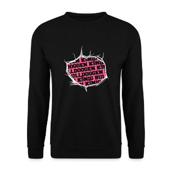 statement pfote chihuahua bluthund bday - Unisex Pullover - Schwarz - Vorne - Alina (178cm) & Michal (187cm)