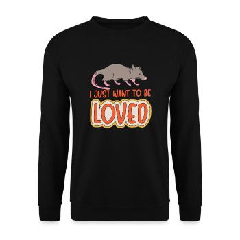 Opossum Ironic Saying Cute Opossum Rodent Animal - Unisex Sweatshirt - black - Front - Alina (178cm) & Michal (187cm)