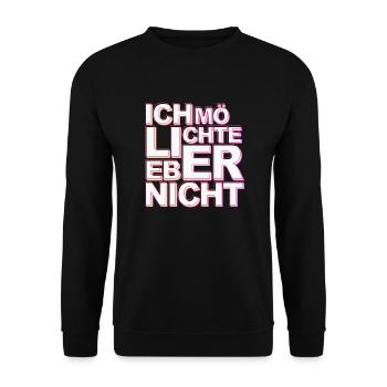Bartleby der Schreiber - Ich möchte lieber nicht - Unisex Pullover - Schwarz - Vorne - Alina (178cm) & Michal (187cm)