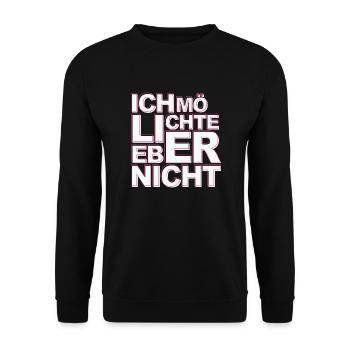 Bartleby der Schreiber - Ich möchte lieber nicht - Unisex Pullover - Schwarz - Vorne - Alina (178cm) & Michal (187cm)