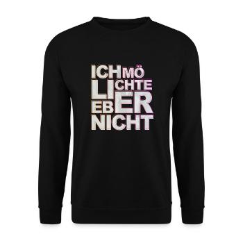 Bartleby der Schreiber - Ich möchte lieber nicht - Unisex Pullover - Schwarz - Vorne - Alina (178cm) & Michal (187cm)