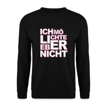 Bartleby der Schreiber - Ich möchte lieber nicht - Unisex Pullover - Schwarz - Vorne - Alina (178cm) & Michal (187cm)