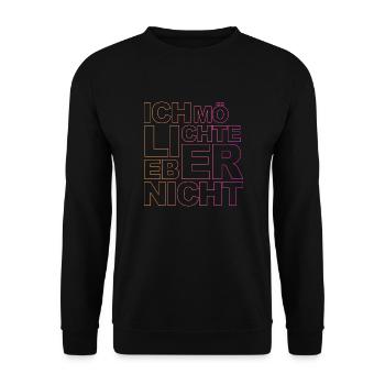 Bartleby der Schreiber - Ich möchte lieber nicht - Unisex Pullover - Schwarz - Vorne - Alina (178cm) & Michal (187cm)