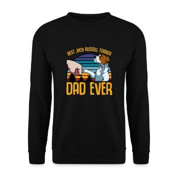 Bester Jack Russell Terrier Dad Ever Animal Dog - Unisex Pullover - Schwarz - Vorne - Alina (178cm) & Michal (187cm)