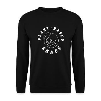 Plant-based snack funny slogan - Unisex Sweatshirt - black - Front - Alina (178cm) & Michal (187cm)