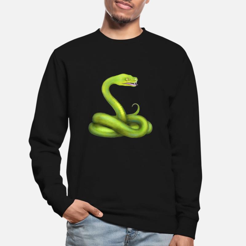 L’animal de la jungle du serpent python vert Sweat-shirt Unisexe