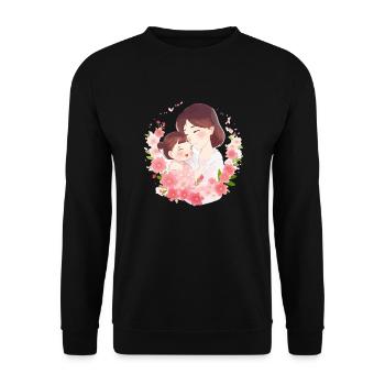 Muttertag - Unisex Pullover - Schwarz - Vorne - Alina (178cm) & Michal (187cm)