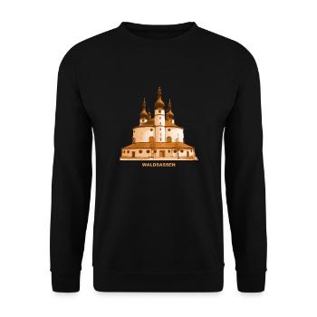 Waldsassen Kappl Trinity Church Bavaria - Unisex Sweatshirt - black - Front - Alina (178cm) & Michal (187cm)