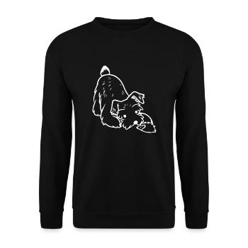 Hund Chien - Sweat-shirt Unisexe - noir - Devant - Alina (178cm) & Michal (187cm)