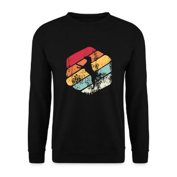 Vintage Geschenk Hund - Unisex Pullover - Schwarz - Vorne - Alina (178cm) & Michal (187cm)