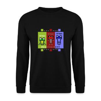 FrogDevelopment - Unisex Sweatshirt - black - Front - Alina (178cm) & Michal (187cm)