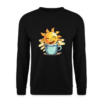Morning sun - Unisex Sweatshirt - black - Front - Alina (178cm) & Michal (187cm)