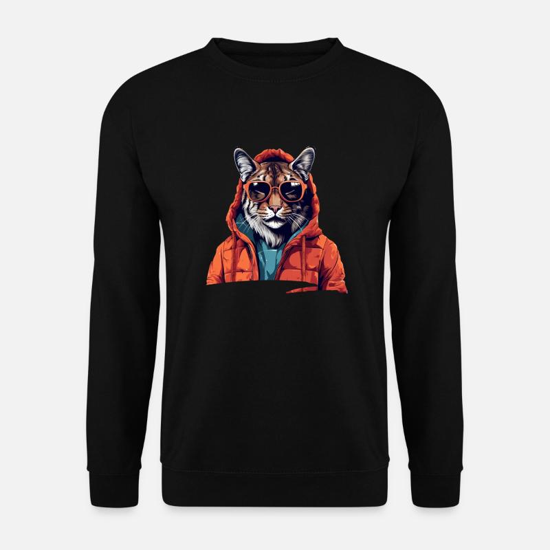 Streetstyle-Luchs | Luchs-Liebhaber - Unisex Pullover - Schwarz