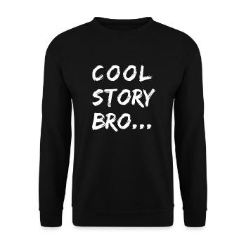 COOL STORY BRO - Unisex Pullover - Schwarz - Vorne - Alina (178cm) & Michal (187cm)