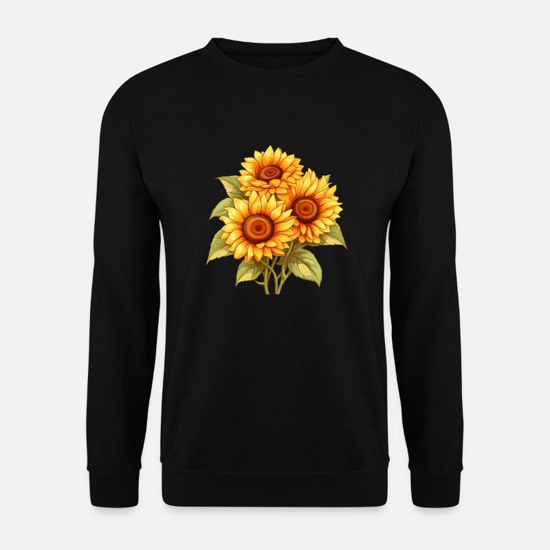 Sonnenblumen - Unisex Pullover - Schwarz