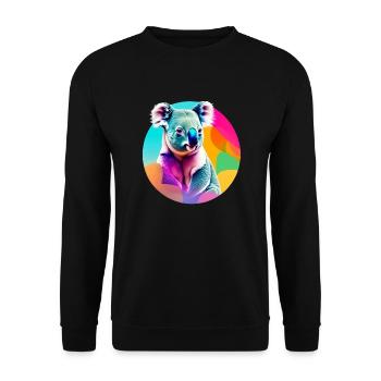 Koala - Unisex Sweatshirt - black - Front - Alina (178cm) & Michal (187cm)