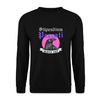 Stipendium peccati mors est - rabe - Unisex Pullover - Schwarz - Vorne - Alina (178cm) & Michal (187cm)