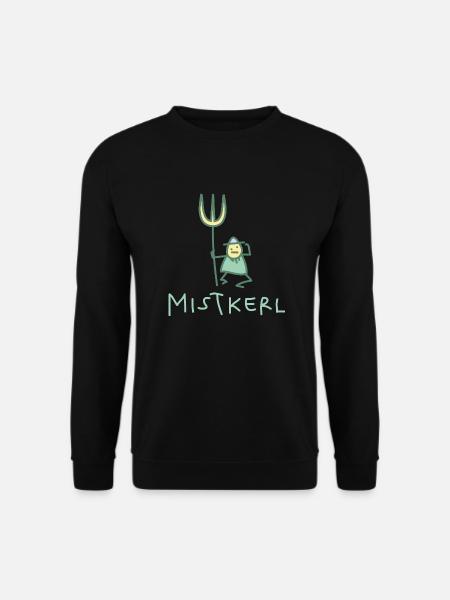 Kerl mit Mistgabel (b) - Unisex Pullover - Schwarz