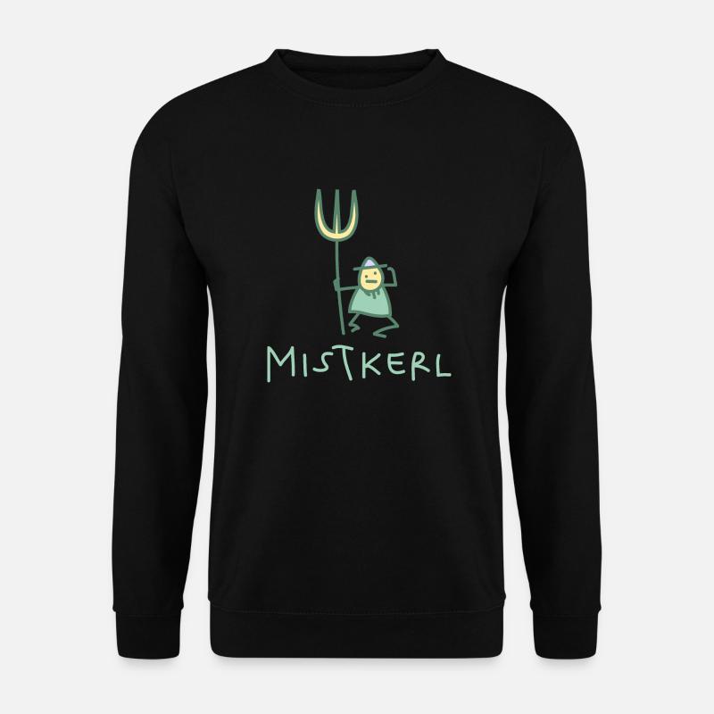 Kerl mit Mistgabel (b) - Unisex Pullover - Schwarz