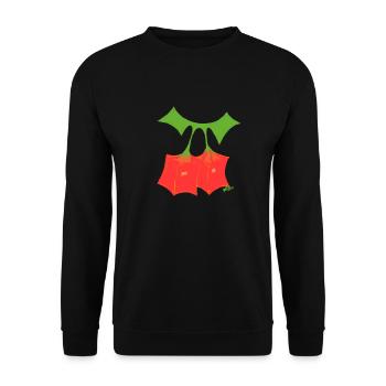 Hyperbolic cherries - Unisex Sweatshirt - black - Front - Alina (178cm) & Michal (187cm)