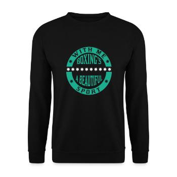 Boxing Threads 12 - Unisex Pullover - Schwarz - Vorne - Alina (178cm) & Michal (187cm)