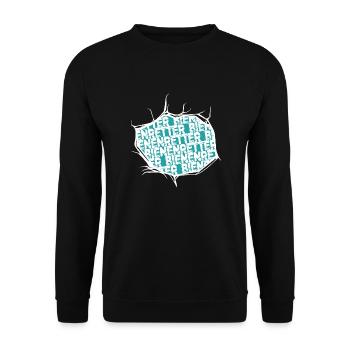 umweltschutz veganerin spruch weihnachten - Unisex Pullover - Schwarz - Vorne - Alina (178cm) & Michal (187cm)