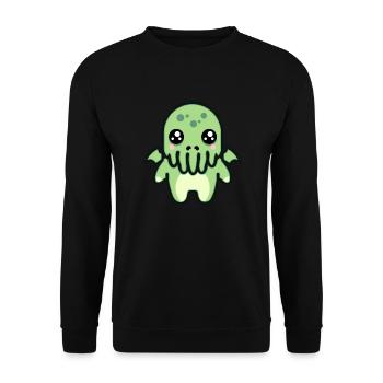 Cute Cthulhu - Unisex Sweatshirt - black - Front - Alina (178cm) & Michal (187cm)