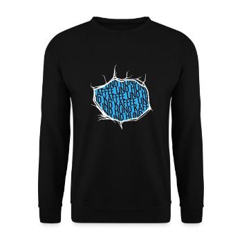 spruch geek doggie bachhund morgen arbeitskollege - Unisex Pullover - Schwarz - Vorne - Alina (178cm) & Michal (187cm)